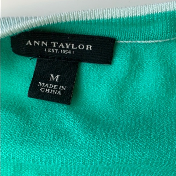 Ann Taylor Cardigan Buttons Blue Green - Picture 2 of 4